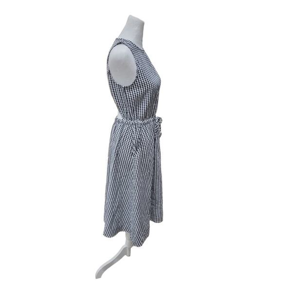 Loft Women's Gingham Midi Dress Size XS Crossover Back Pockets - Picture 14 of 16